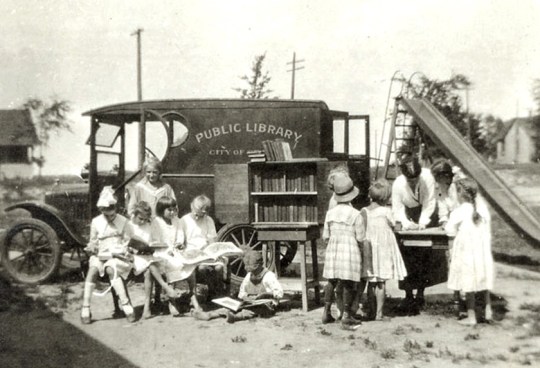 A bookmobile of the Saint Paul Public Library - the best examples of libraries on wheels