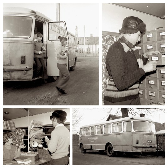 A bookmobile of the Warsaw Public Library, 1973