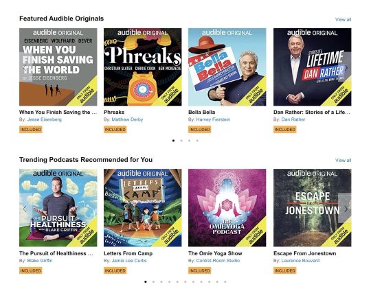 Audiobooks included in Audible Plus membership