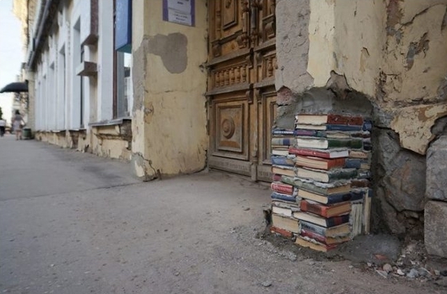 Books are the basis - street art from Russia