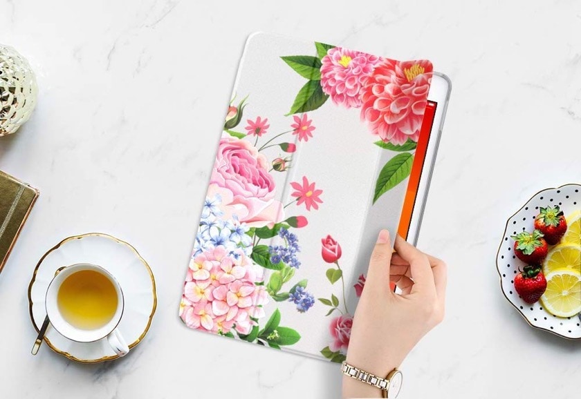 Floral cover for iPad 10.2 - 2021 and 2020 release