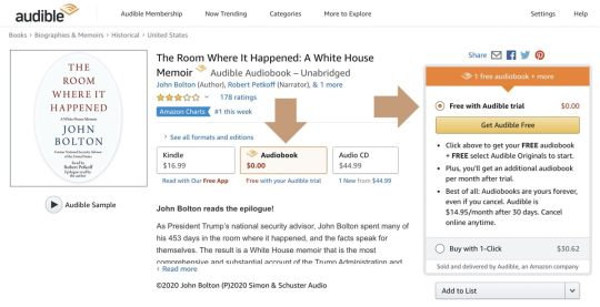 Get free John Bolton audiobook on Amazon Audible