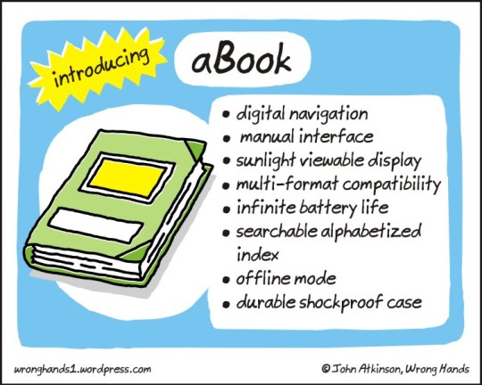 Introducing a-book - cartoon