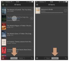 Kindle for iOS - import the books from your Kindle library