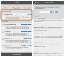 Kindle for iPad and iPhone - X-Ray shows a detailed information about characters from books