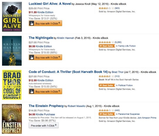 Kindle Owners' Lending Library books on search or browse pages