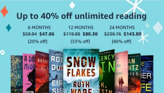 Kindle Unlimited pre-paid plans Cyber Monday 2020