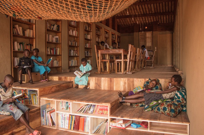 Inside the Library of Muyinga, Burundi