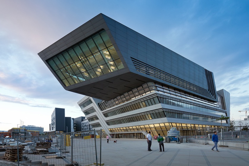 Library of the Vienna University of Economics was designed by Zaha Hadid Architects