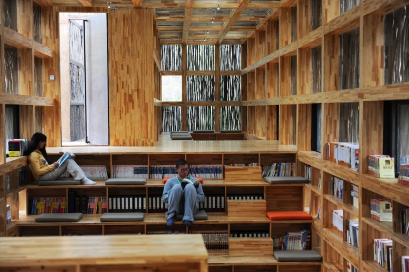 LiYuan #Library is a nature-inspired library built on the outskirts of Beijing, China