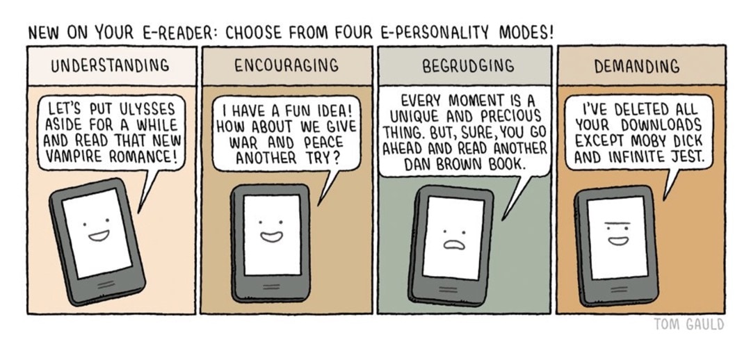 New on Your E-reader - best cartoons for book lovers - Tom Gauld