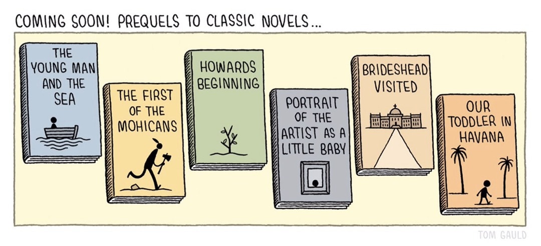 Prequels to classic novels - best cartoons about books - Tom Gauld