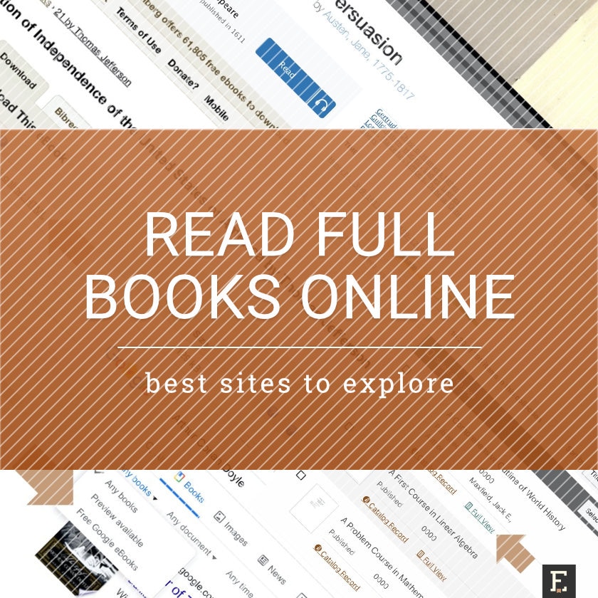 12 sites where you can read full books online