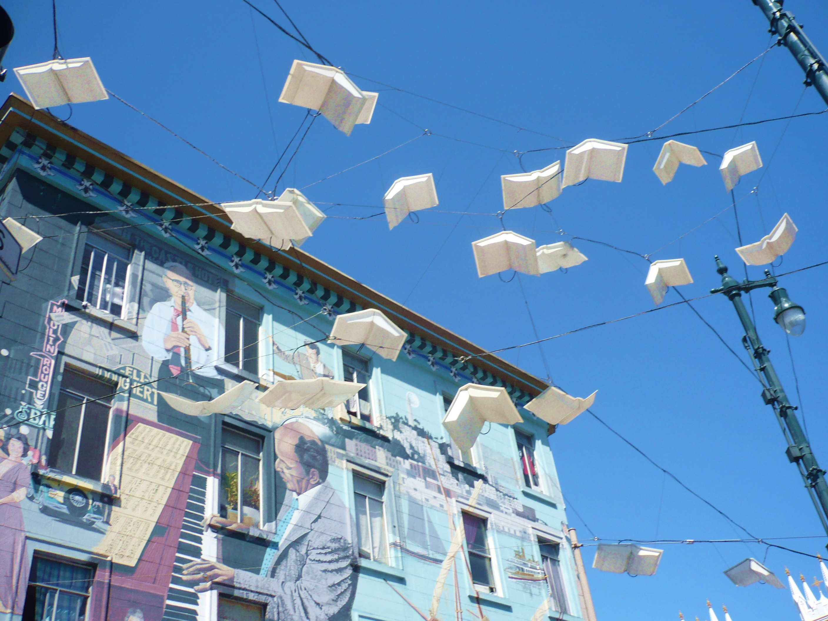 Street art - Flying Books