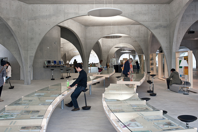 Inside Tama Art University #Library, Japan