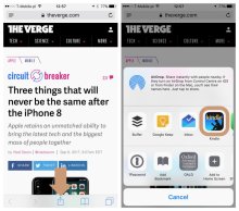 Use share menu on iOS to send an article to Kindle app for iPhone and iPad