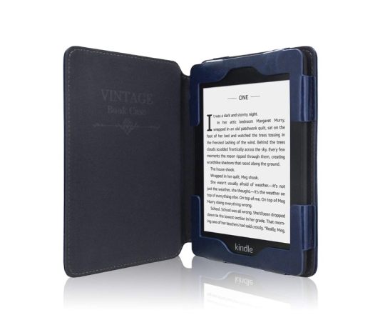 Vintage book Kindle 2019 cover with leather frame