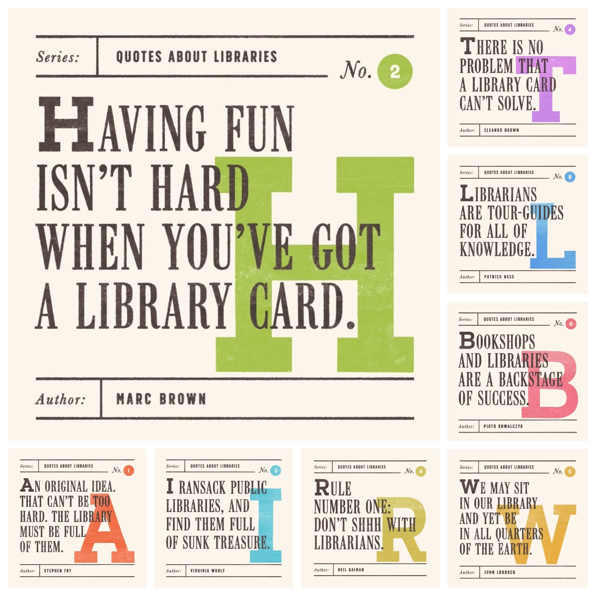 Vintage quotes about libraries and librarians