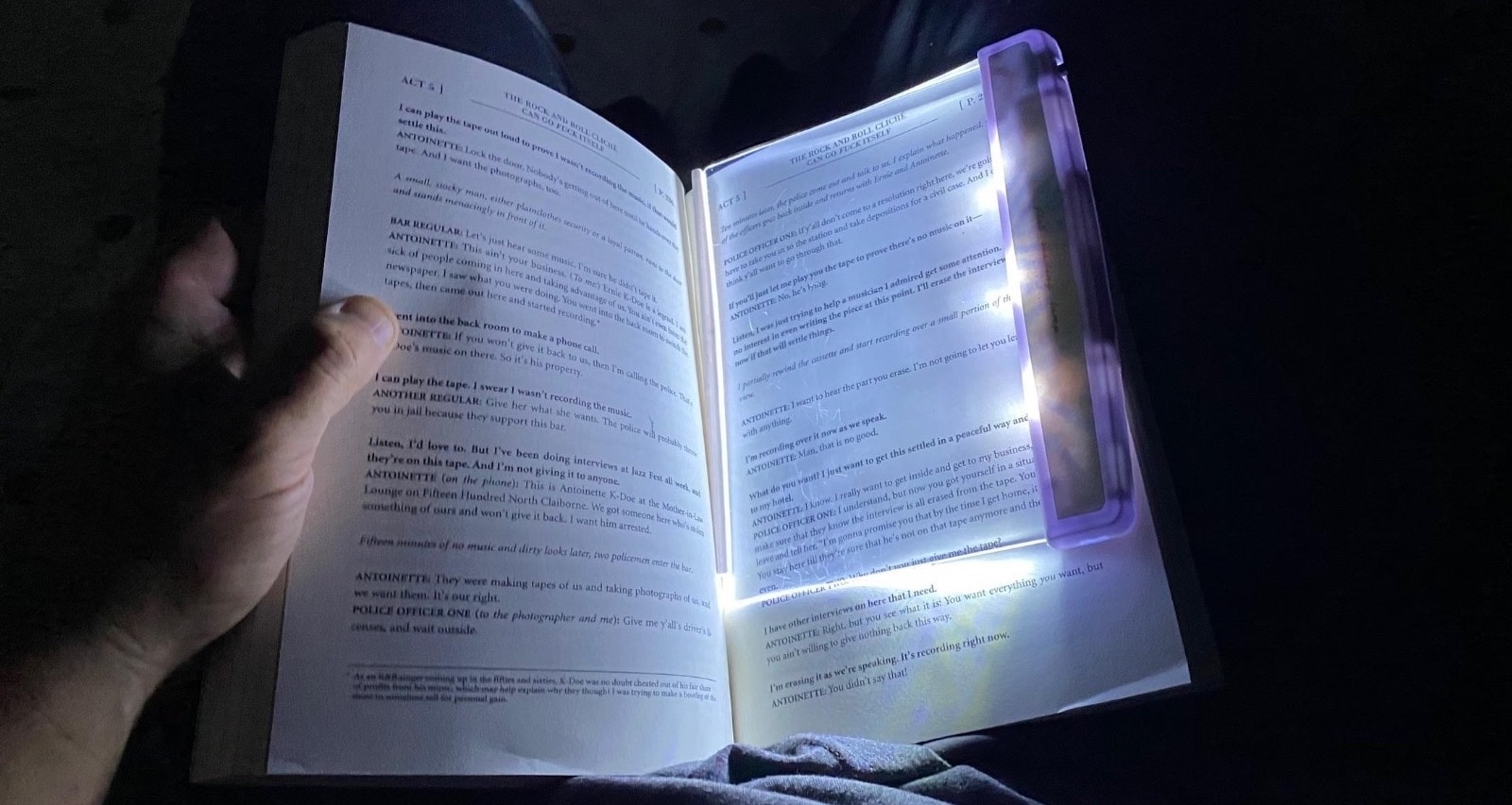 WordGlo front light for print books