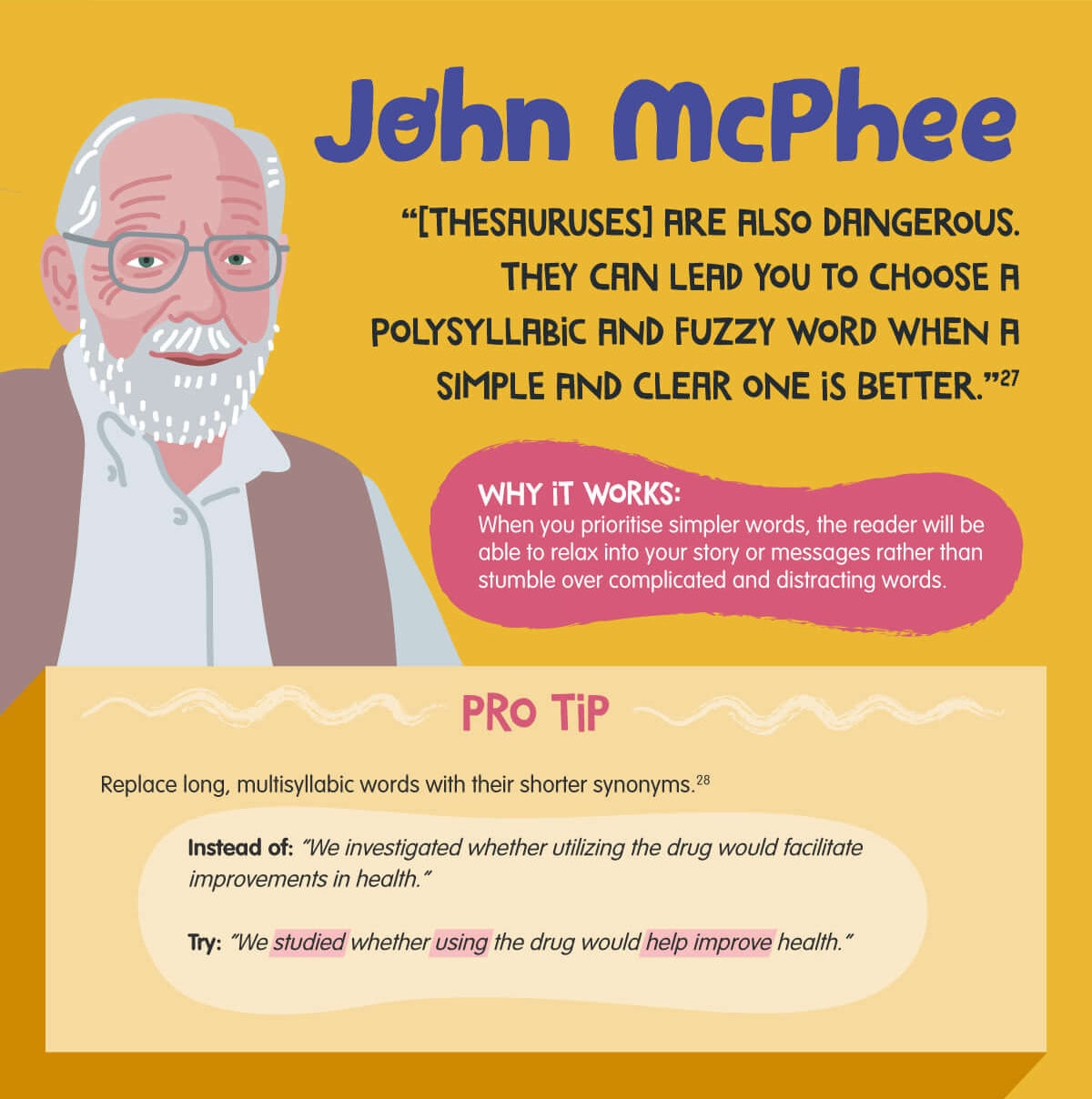 Writing tips from John McPhee