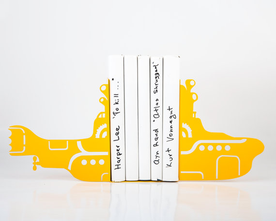 "Yellow Submarine" bookends for music and book lovers