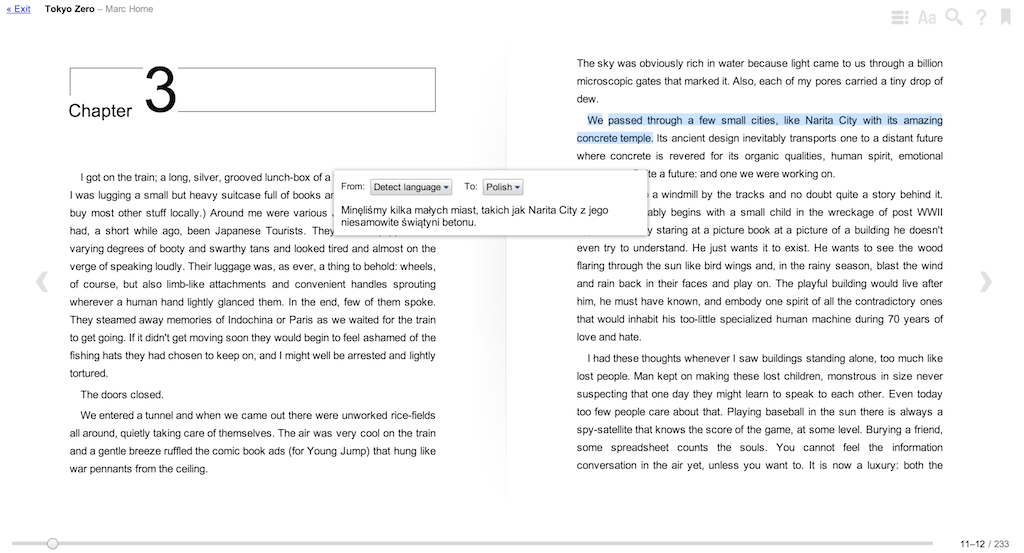 A quick way to read epub files in a web browser